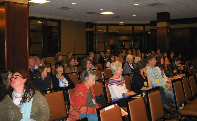 Saturday's Open Mic Poetry Slam was well-attended.