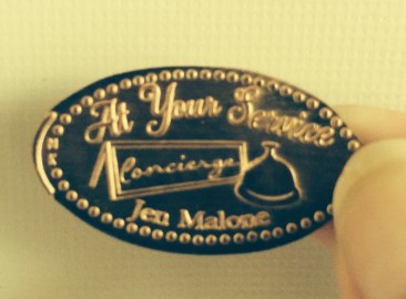 An exclusive At Your Service pressed penny!!