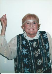 My mother, Joanne Waffle Pratt, playing Madame Arcati in 