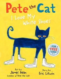 Aren't you curious right away about a shoe-wearing cat? (And the fact that they are cool high tops!)