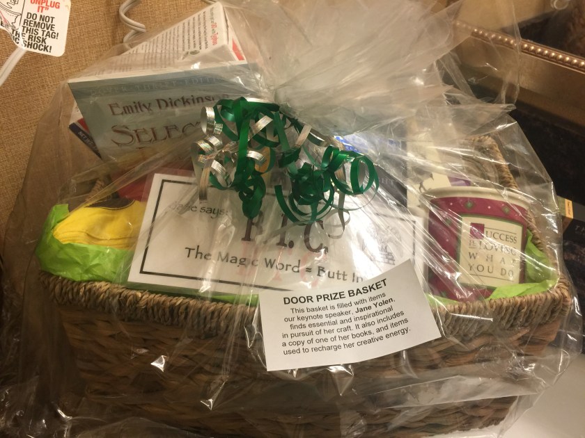 Winning Jane's doorprize at NESCBWI seemed like a good omen.