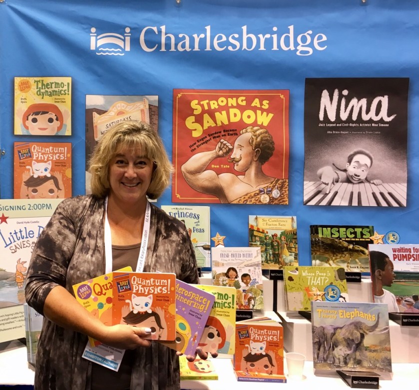 ruth at charlesbridge booth