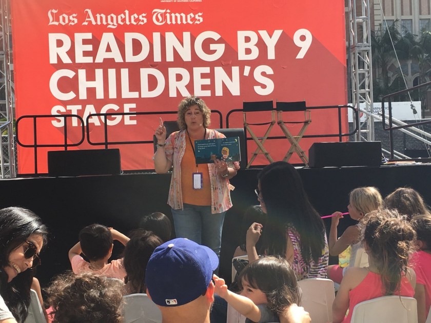 ruth reading to large group