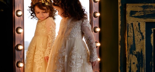 Girl looking in mirror