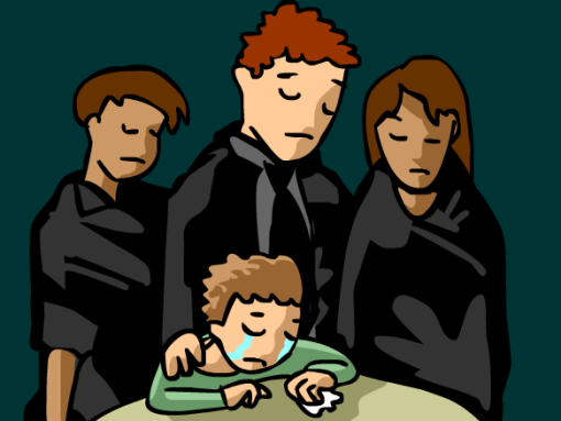 cartoon image of grief