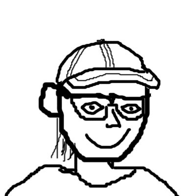 A cartoon of the author of the article.